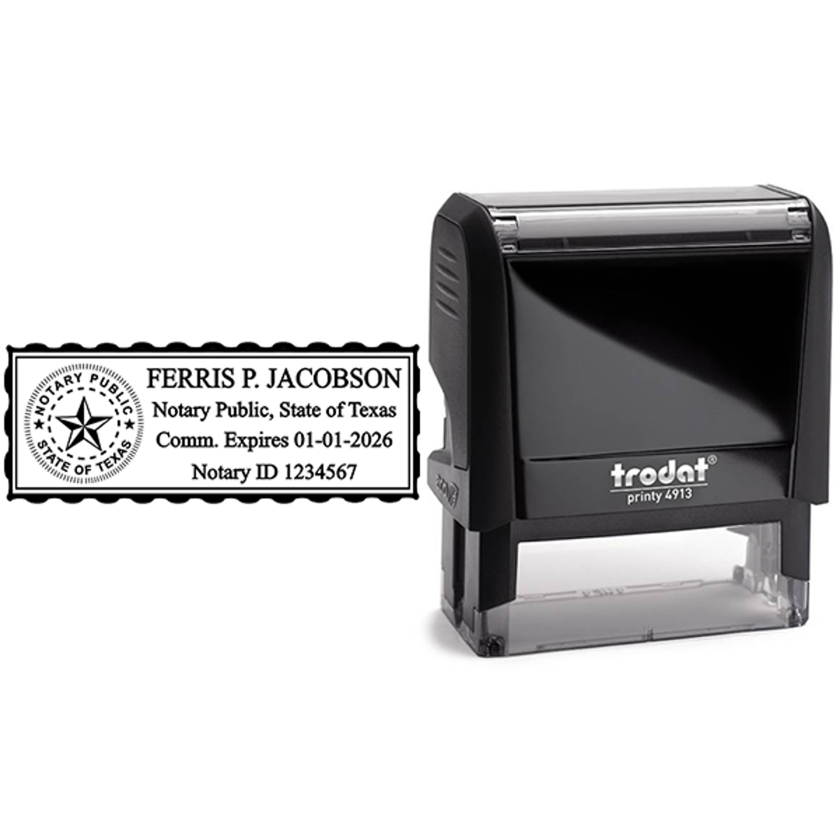 Texas Notary Rectangle Body and Design
