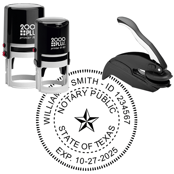 Texas Round Notary Seal