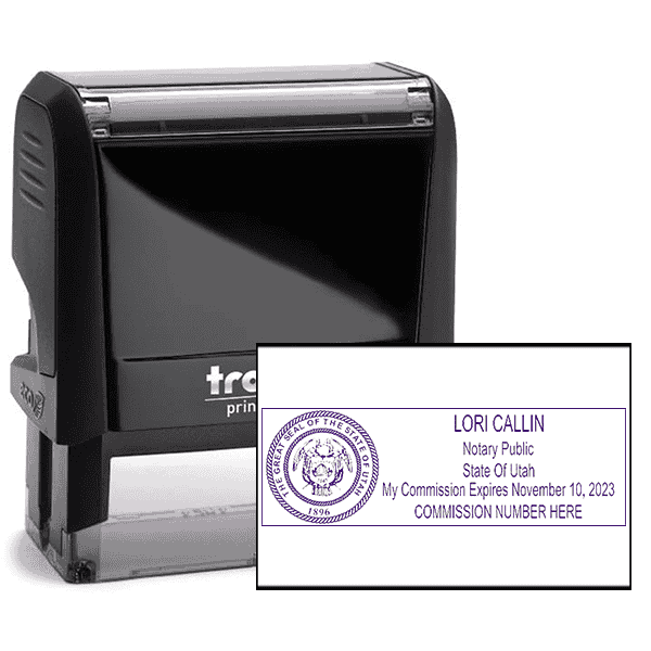Utah Rectangle Notary Seal