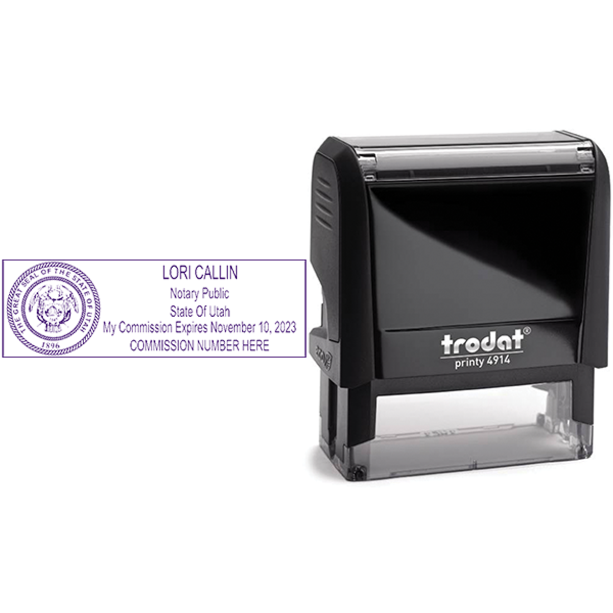 Utah Notary Rectangle Body and Design