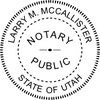 Utah Notary Round Imprint