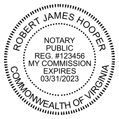 Virginia Round Notary Seal