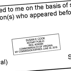 Virginia Notary Rectangle Imprint