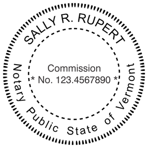 Vermont Notary Round Imprint