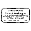 Washington State Notary Rectangle Imprint