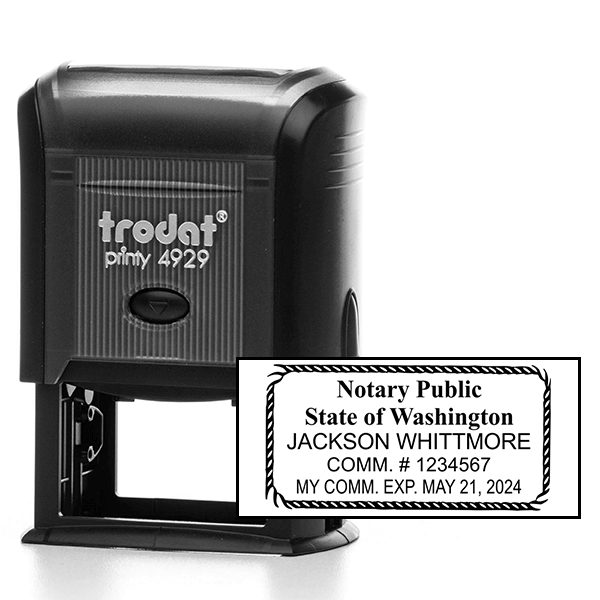 Washington State Rectangle Notary Seal