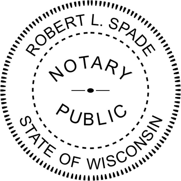 Wisconsin Notary Round  Imprint