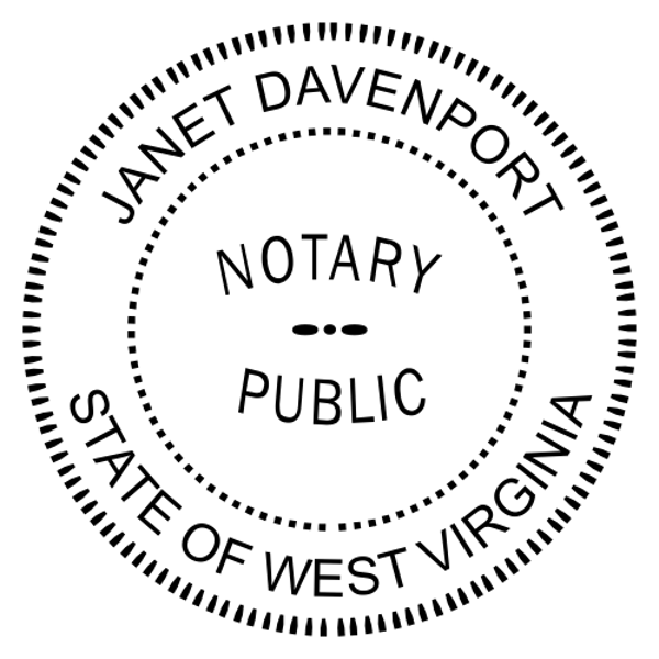 West Virginia Notary Round Imprint