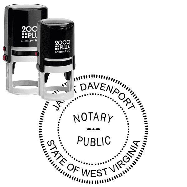 West Virginia Round Notary Seal
