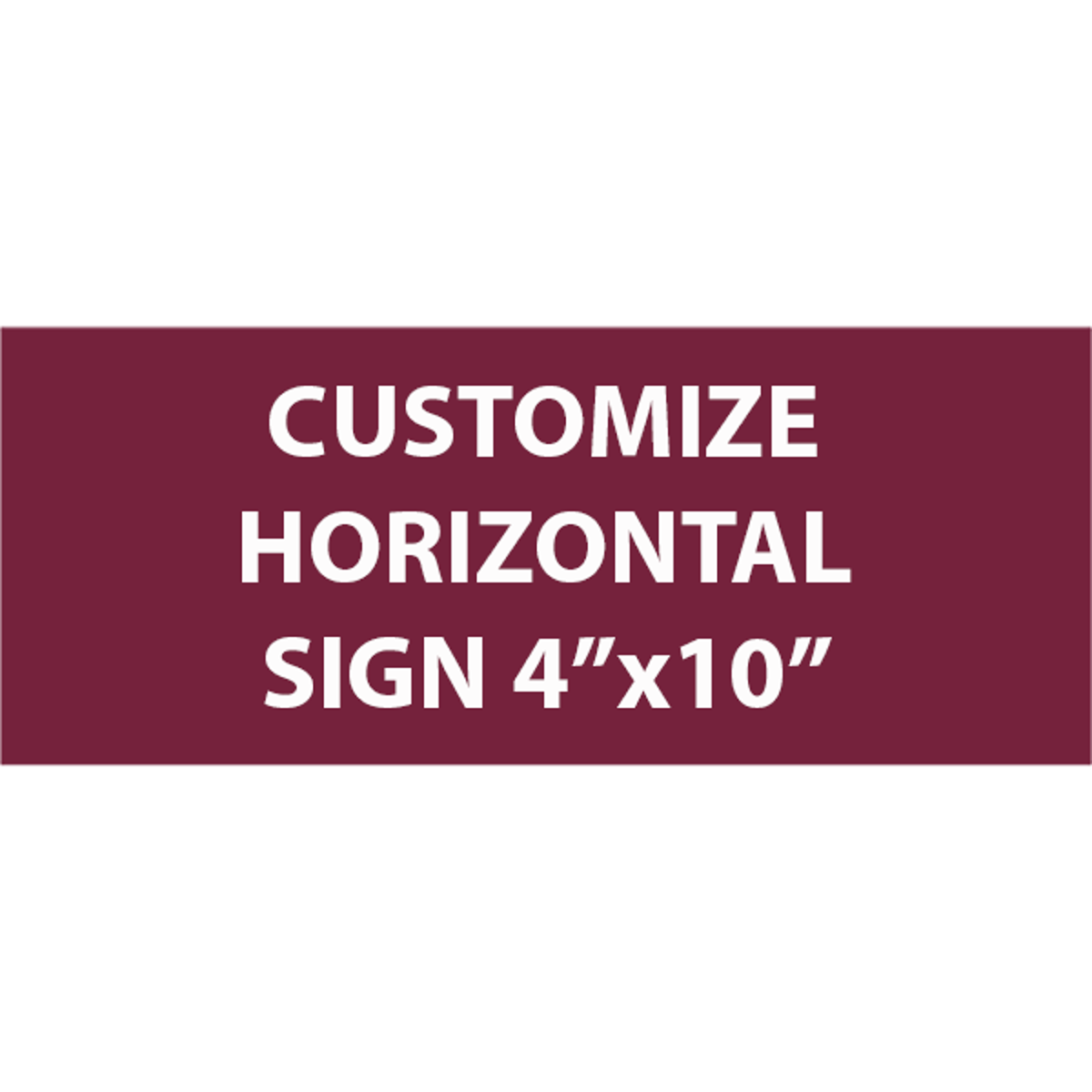 Engraved Sign Horizontal 4" x 10"