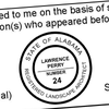 State of Alabama Landscape Architect Seal Imprint