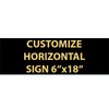 Engraved Sign Horizontal 6" x 18"