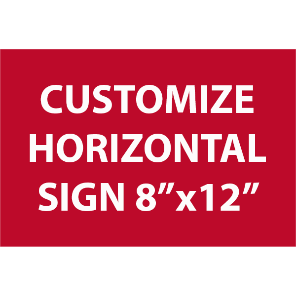 Engraved Sign Horizontal 8" x 12"