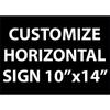 Engraved Sign Horizontal 10" x 14"
