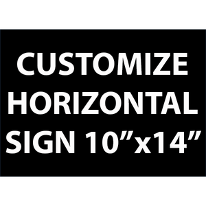 Engraved Sign Horizontal 10" x 14"