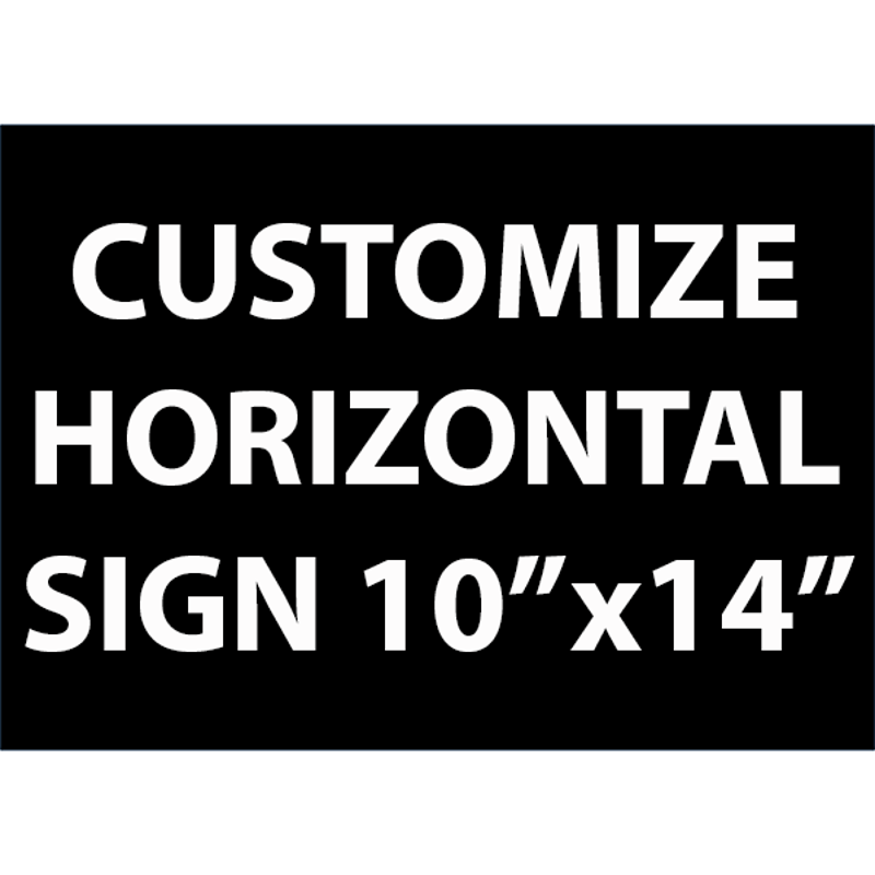 Engraved Sign Horizontal 10" x 14"