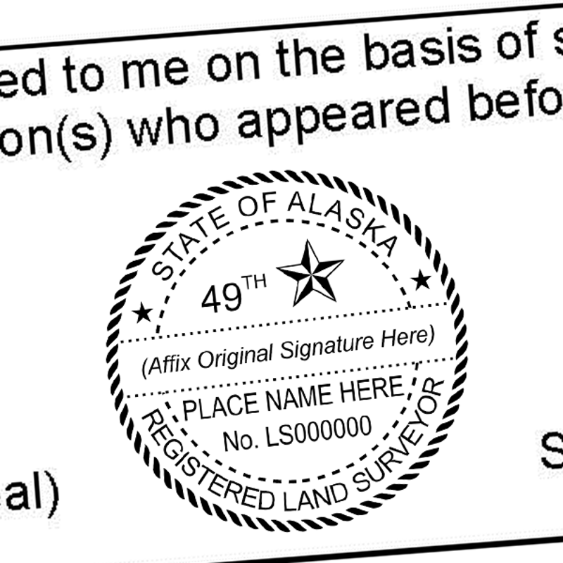 State of Alaska Professional Seals - Registered Land Surveyor Seal Imprint