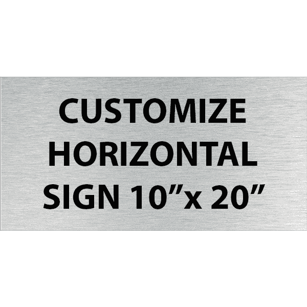 Engraved Sign Horizontal 10" x 20"