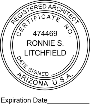 State of Arizona Architect with Expiration