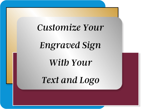 8"x8" Custom Engraved Plastic Sign, Indoor/Outdoor (Square)