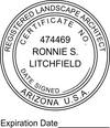 State of Arizona Landscape Architect with Expiration