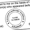 State of Arkansas Landscape Architect Seal Imprint