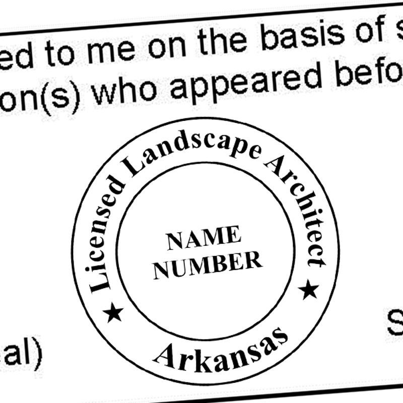 State of Arkansas Landscape Architect Seal Imprint