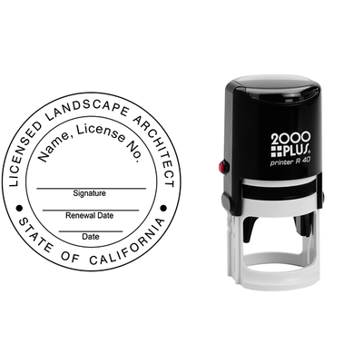 State of California Landscape Architect Seal - alternate view