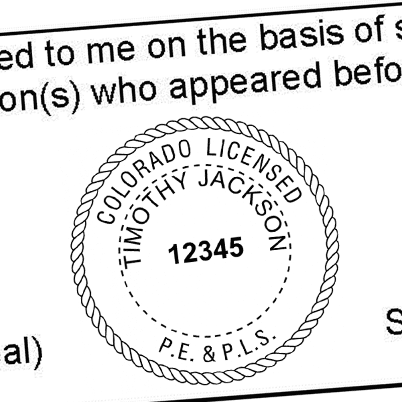 State of Colorado Combined Prof Engineer and Land Surveyor Seal Imprint