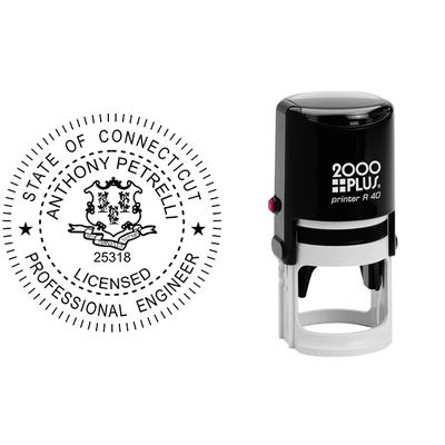 State of Connecticut Engineer Seal - alternate view