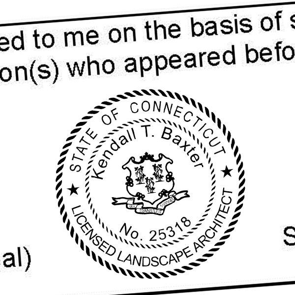 State of Connecticut Landscape Architect Seal Imprint