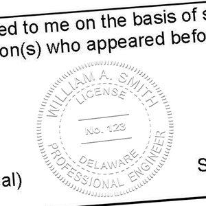 State of Delaware Engineer Seal Seal Imprint