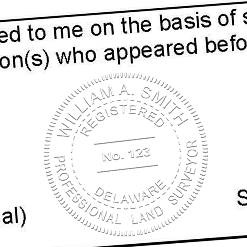 State of Delaware Land Surveyor Seal Imprint