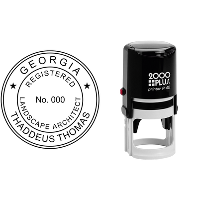 State of Georgia Landscape Architect Seal - alternate view