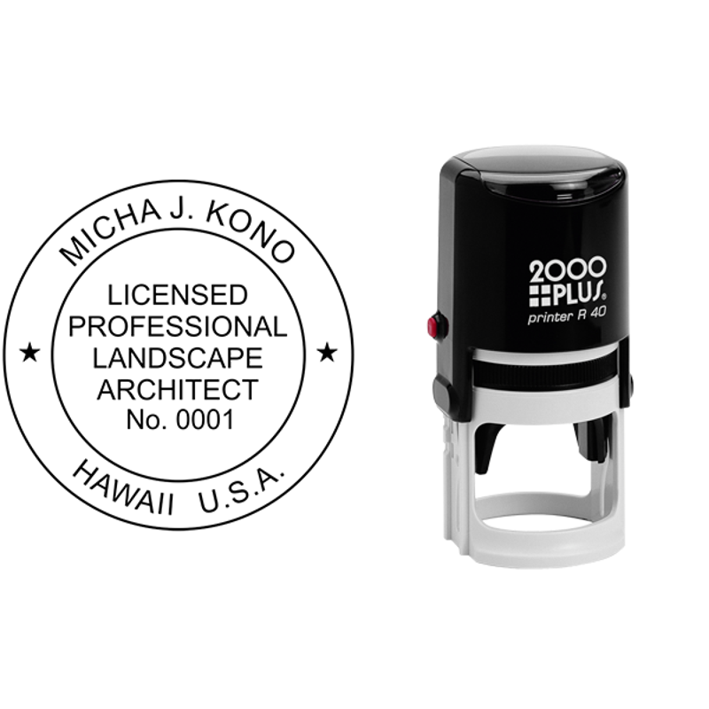 State of Hawaii Landscape Architect Seal Body and Imprint