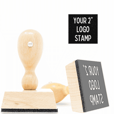 2 inch Custom Logo Stamp - alternate view
