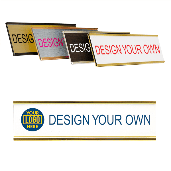 Traditional 2" x 8" Full Color Wall Nameplate - Full Color