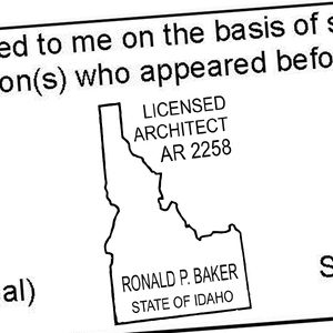 State of Idaho Architect Seal Imprint