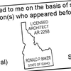 State of Idaho Architect Seal Imprint
