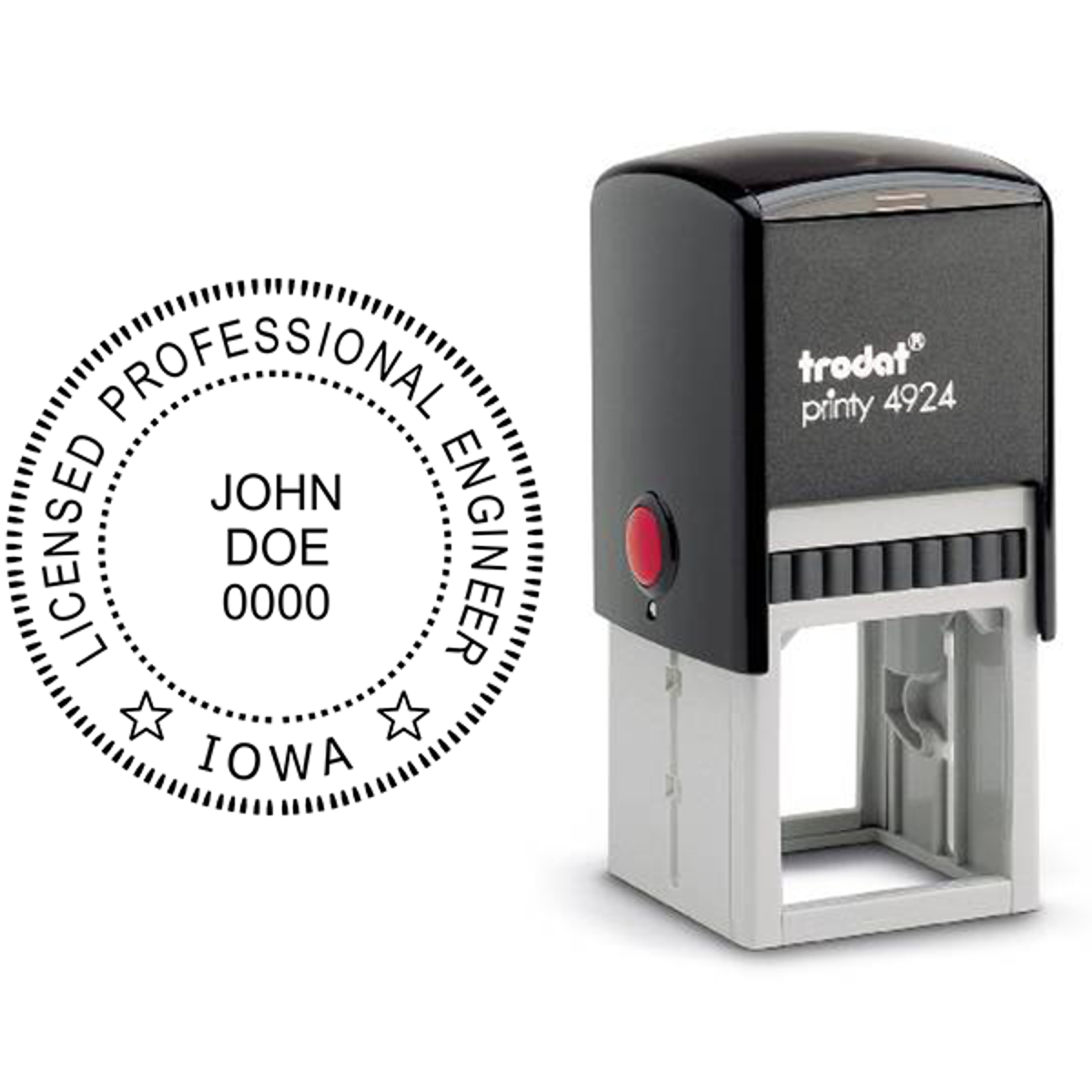 State of Iowa Engineer Seal Stamp Seal Body and Imprint