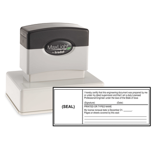 State of Iowa Engineer Document Stamp