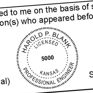 State of Kansas Engineer Seal Seal Imprint