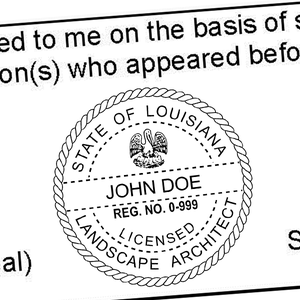 State of Louisiana Landscape Architect Seal Imprint