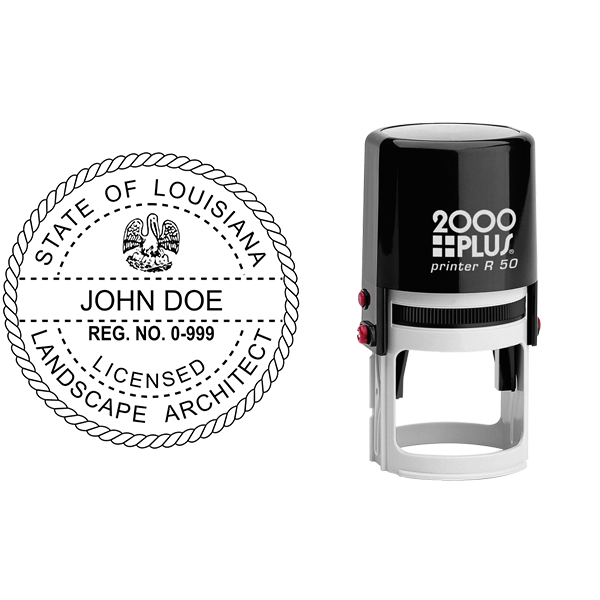 State of Louisiana Landscape Architect Seal Body and Imprint