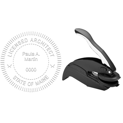 State of Maine Architect Embosser Seal - alternate view