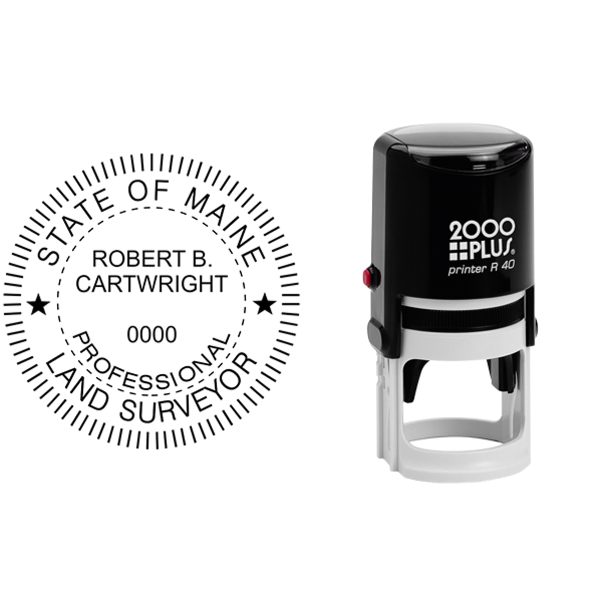 State of Maine Land Surveyor Seal Body and Imprint