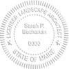 State of Maine Landscape Architect Embossed Impression