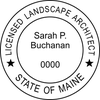 State of Maine Landscape Architect Stamp