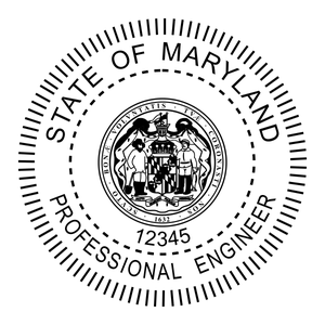 State of Maryland Engineer Seal Seal Body and Imprint