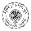 State of Maryland Engineer Seal Seal Body and Imprint